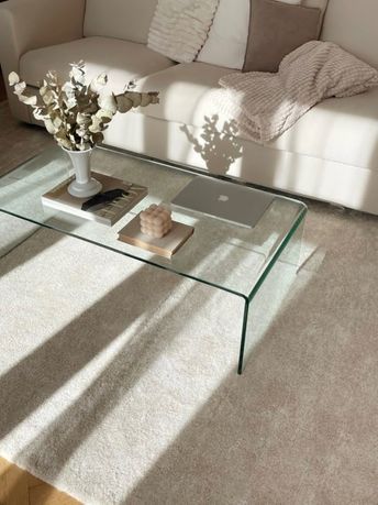 Westwing design szklany stolik kawowy ława transparentna