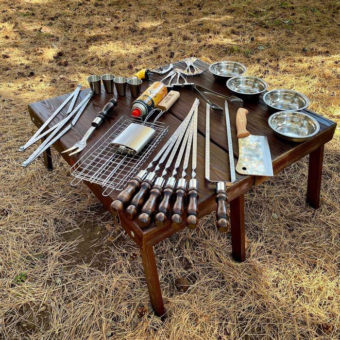 Набір шампурів Хамелеон BS15 Набор шампуров в кейсе для шашлика