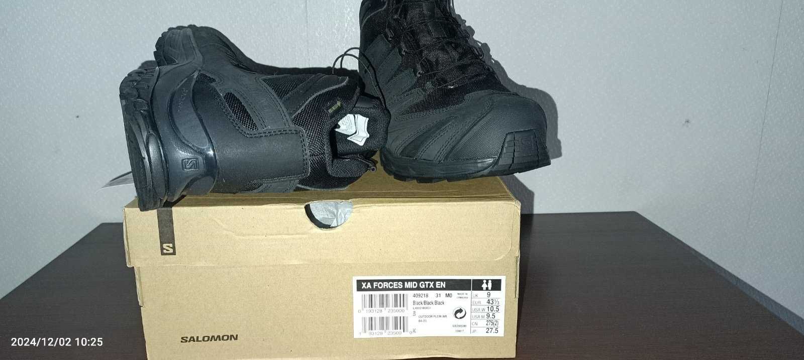 Черевики Salomon XA Forces MID GTX EN Bkack 9 устілка 27.5