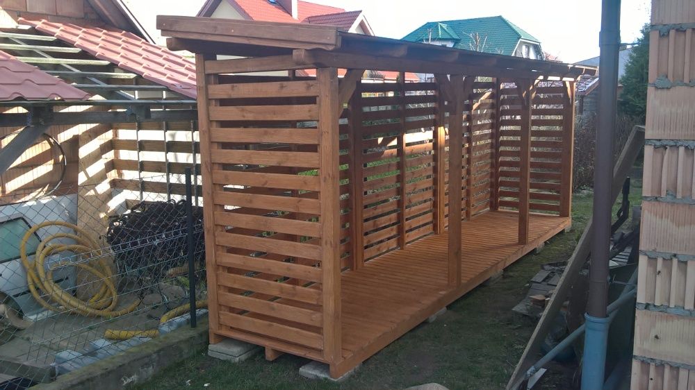 Drewutnia na drewno opałowe  4 m na 1,5M - TERMINY LISTOPAD , GRUDZIEŃ