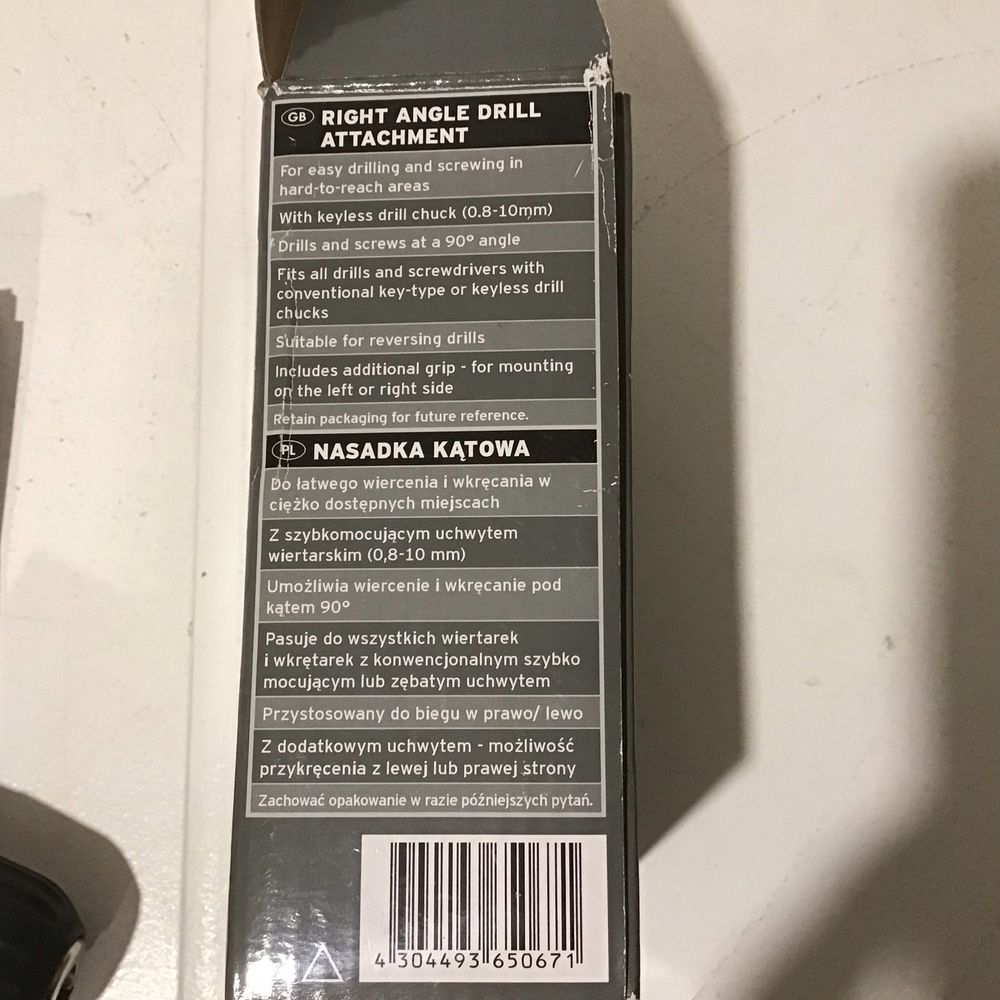 Nasadka kątowa do wiertarki wkrętarki powerfix bosch makita parkside