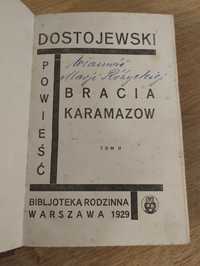 Dostojewski Bracia Karamazow tom II 1929 twarda