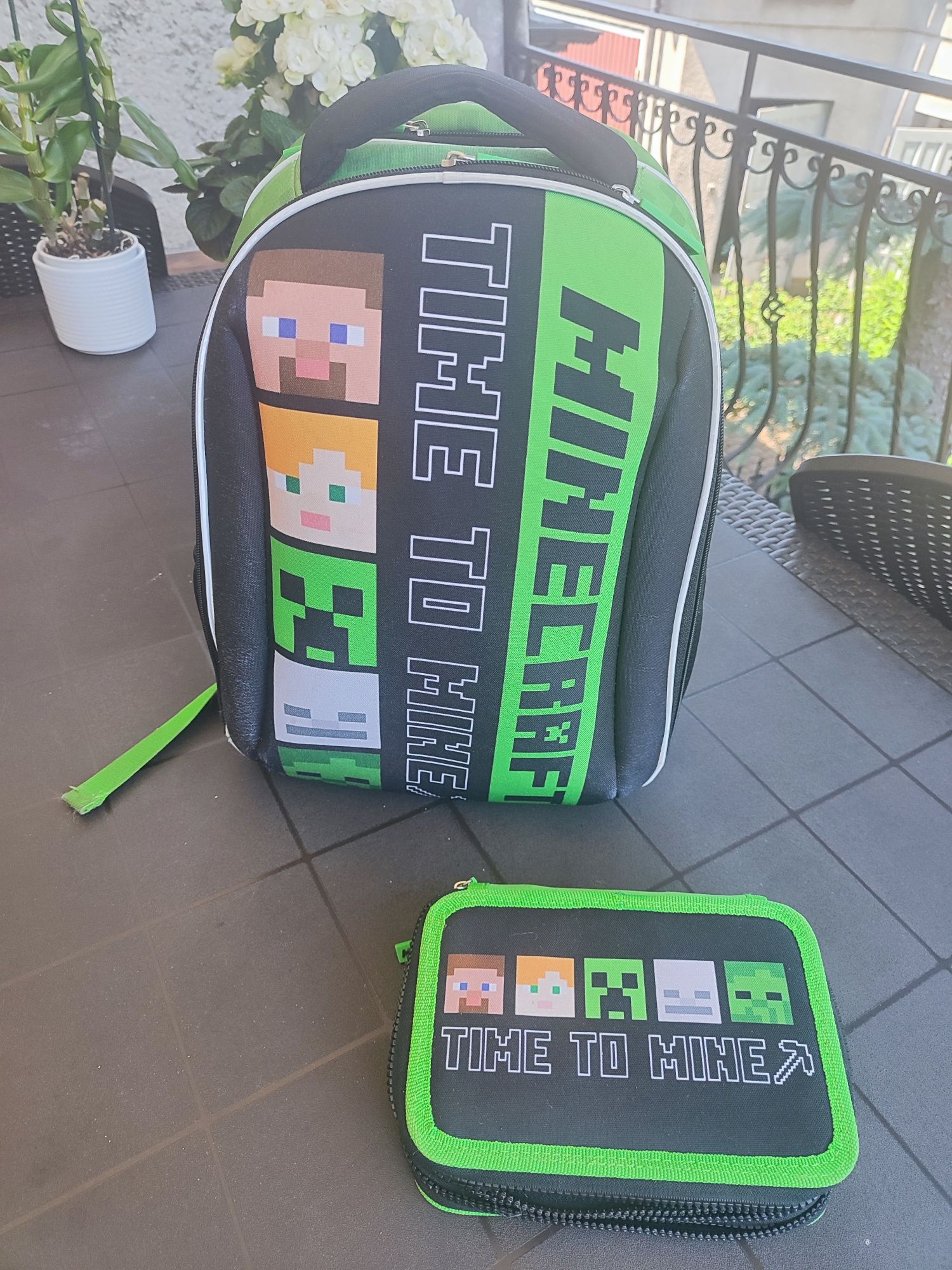 Tornister plecak piórnik Minecraft