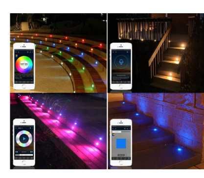 Zestaw 30 lamp GEYUEYA Home do podłogi Bluetooth RGBWW