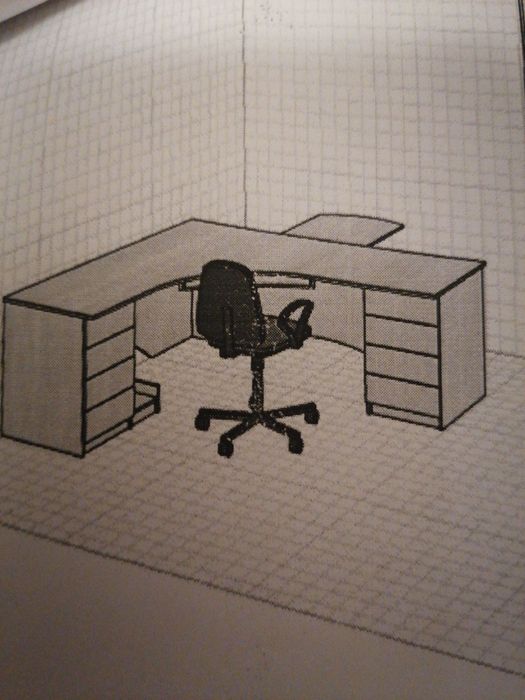 Офісний стіл, розмір 200х170, б/у