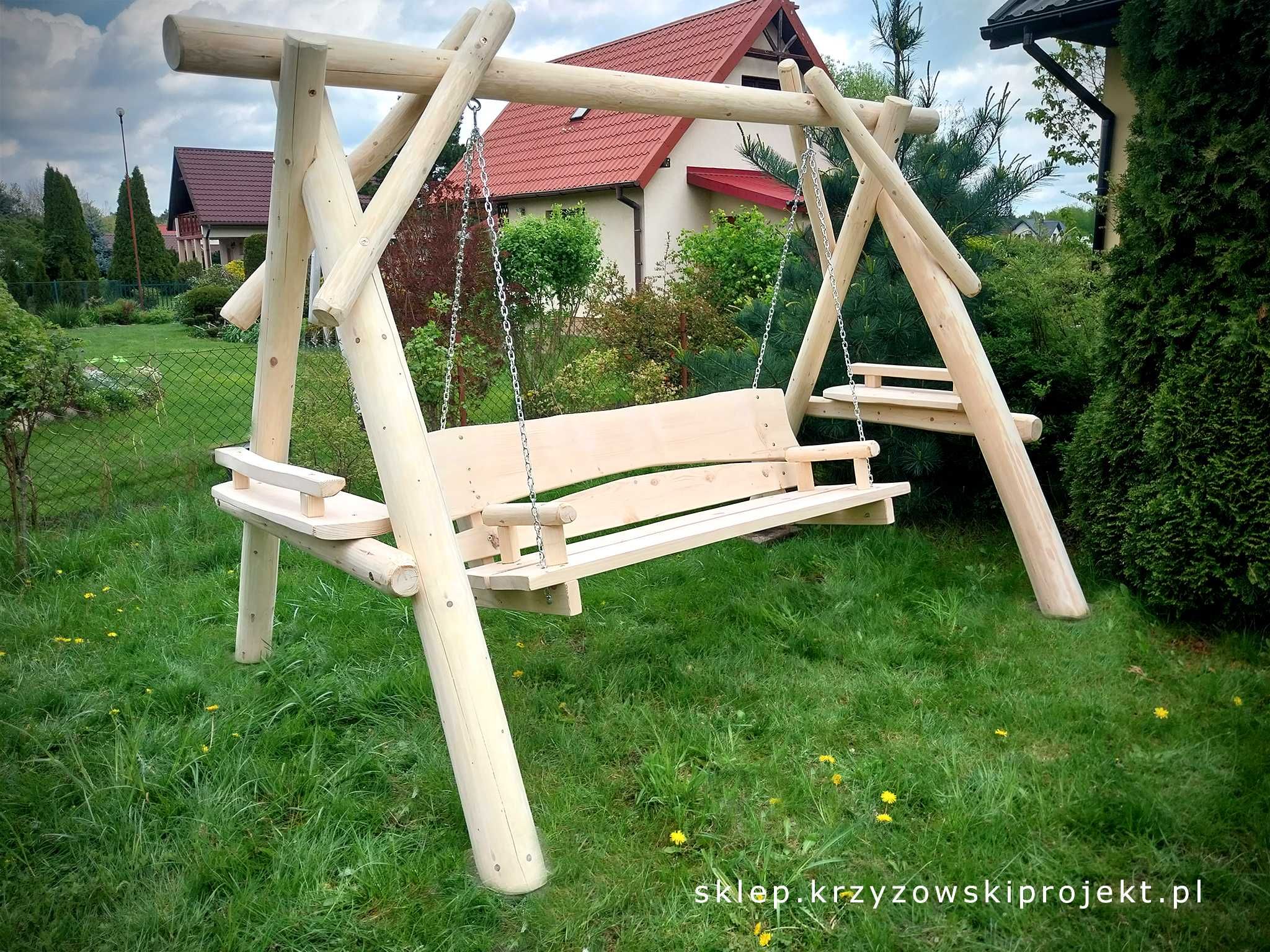 PROMOCJA !!! Huśtawka z bali, huśtawka ogrodowa, huśtawka drewniana