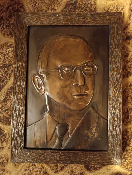 obraz - metaloplastyka w miedzi - PRL