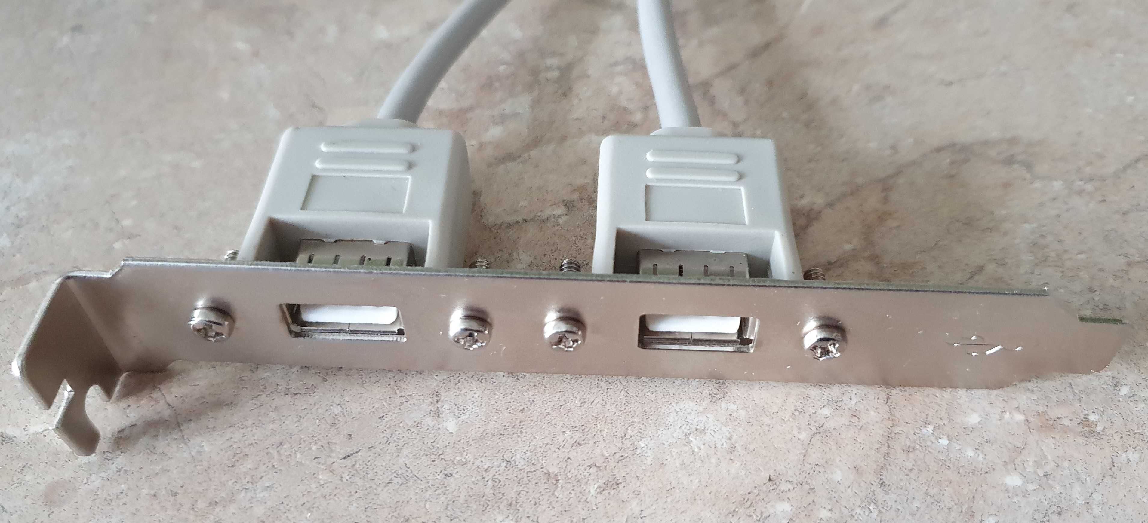 Kabel / śledź z 2xUSB A / 2x 5 pin - do płyty głównej komputera