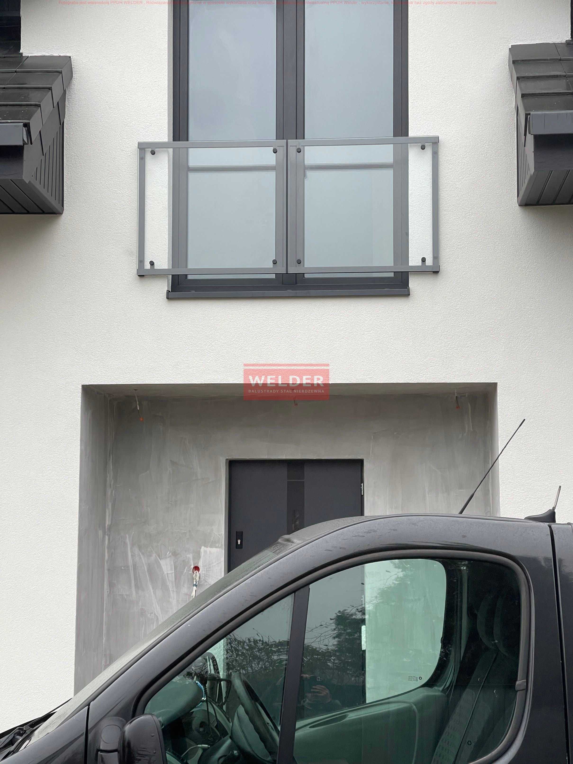 Balustrady Harfa nierdzewna szklana portfenetr antracyt Barierka