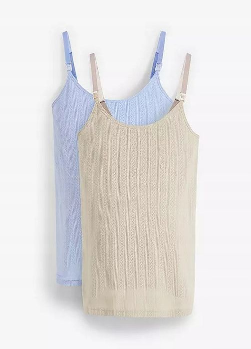 B.P.C 2-pak topów ciążowych i do karmienia bawełnianych ^44/46