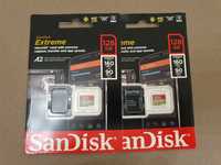 SanDisk - 128GB MicroSDXC Extreme A2 Class 10 V30 U3 + SD Adapter