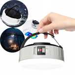 GAWAR Solarna lampa kempingowa LED, ładowana przez USB, z pilotem