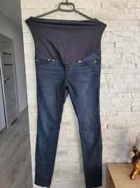 Spodnie jeansowe jeans rurki ciążowe wysoki stan H&M mama M 38