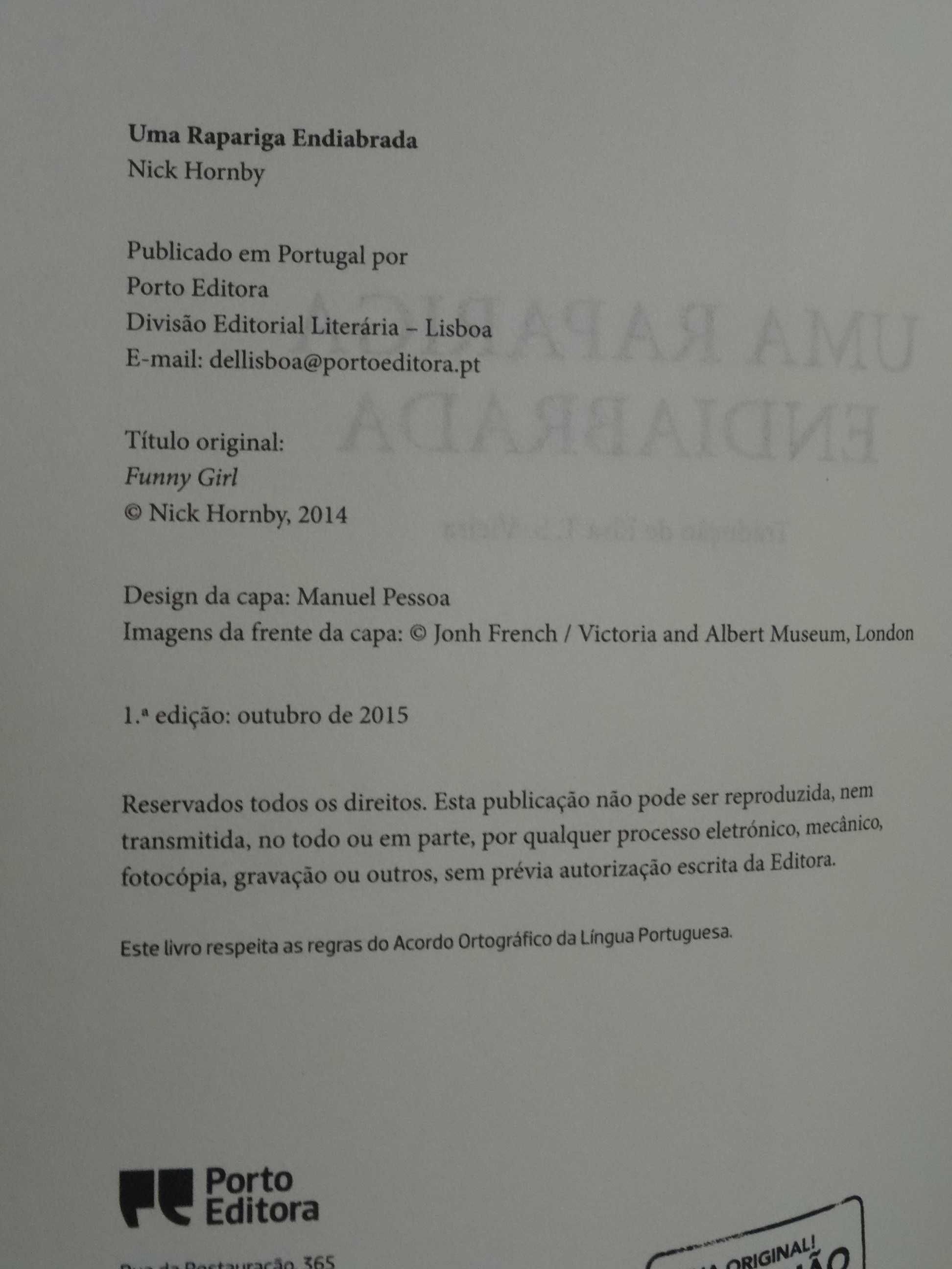 Uma Rapariga Endiabrada de Nick Hornby - 1ª Edição