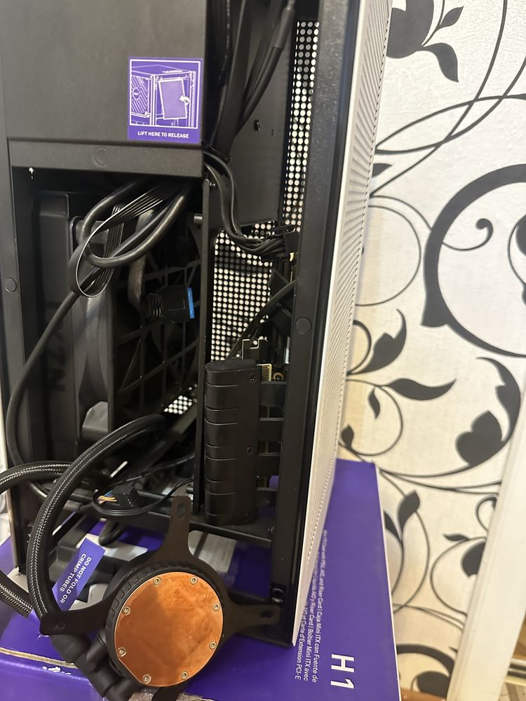 Корпус NZXT H1 + блок живлення + водяне охолодження(білий аюо чорний)