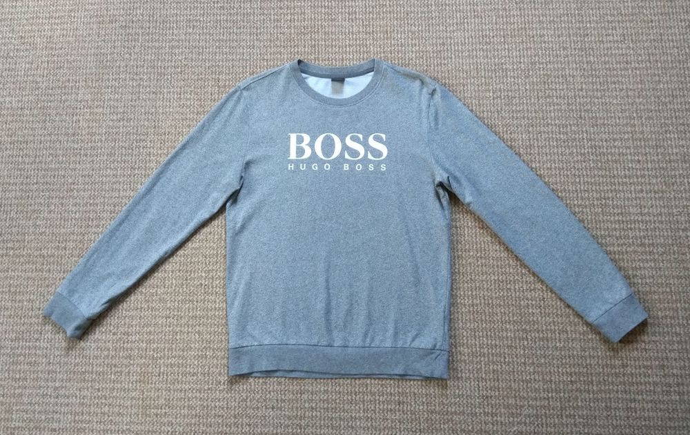 HUGO BOSS серый свитшот кофта Big Logo оригинал M