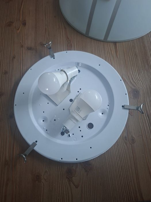 Plafon, lampa sufitowa 40 cm. Szkło mleczne matowe