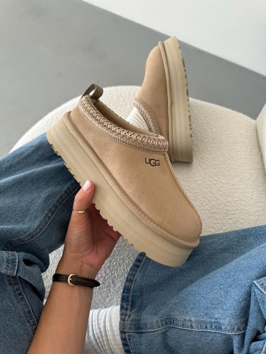 ФАВОРИТ! Ugg Tasman Platform Beige 36 37 38 39 40 41 уггі уги тасман
