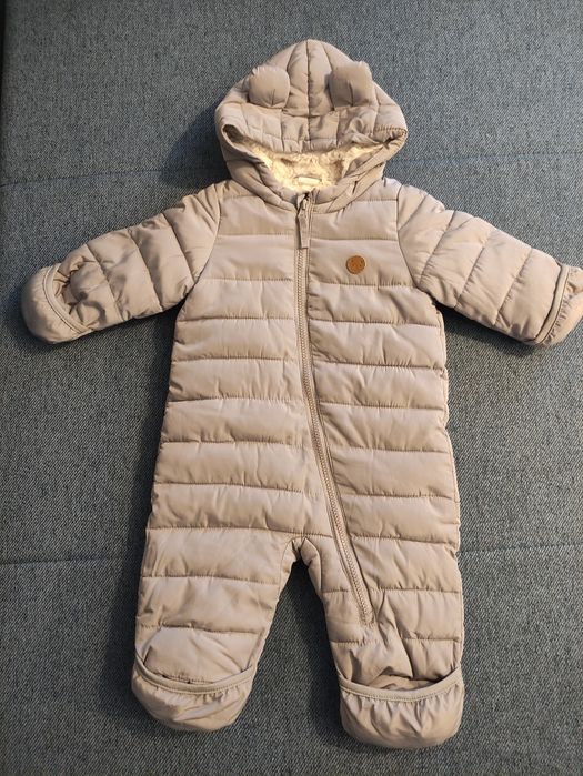 Kombinezon zimowy H&M 68 4-6mc szary miś