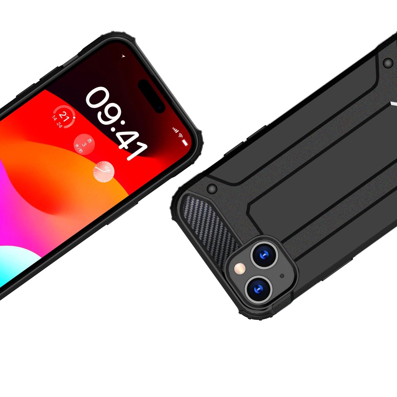 Pancerne Etui Do Iphone 15 Plus Hybrid Armor - Czarne