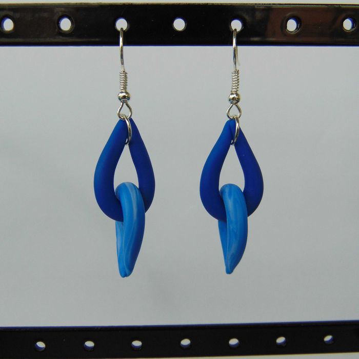 Brincos Handmade - Azul e Mar - Pares Únicos