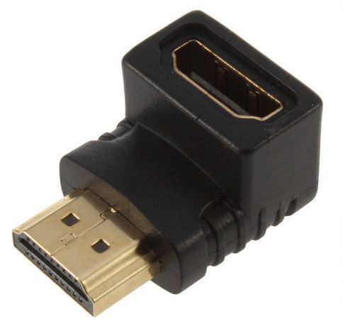 Adaptador Ficha HDMI M - HDMI F (90º) [OLX.B01]