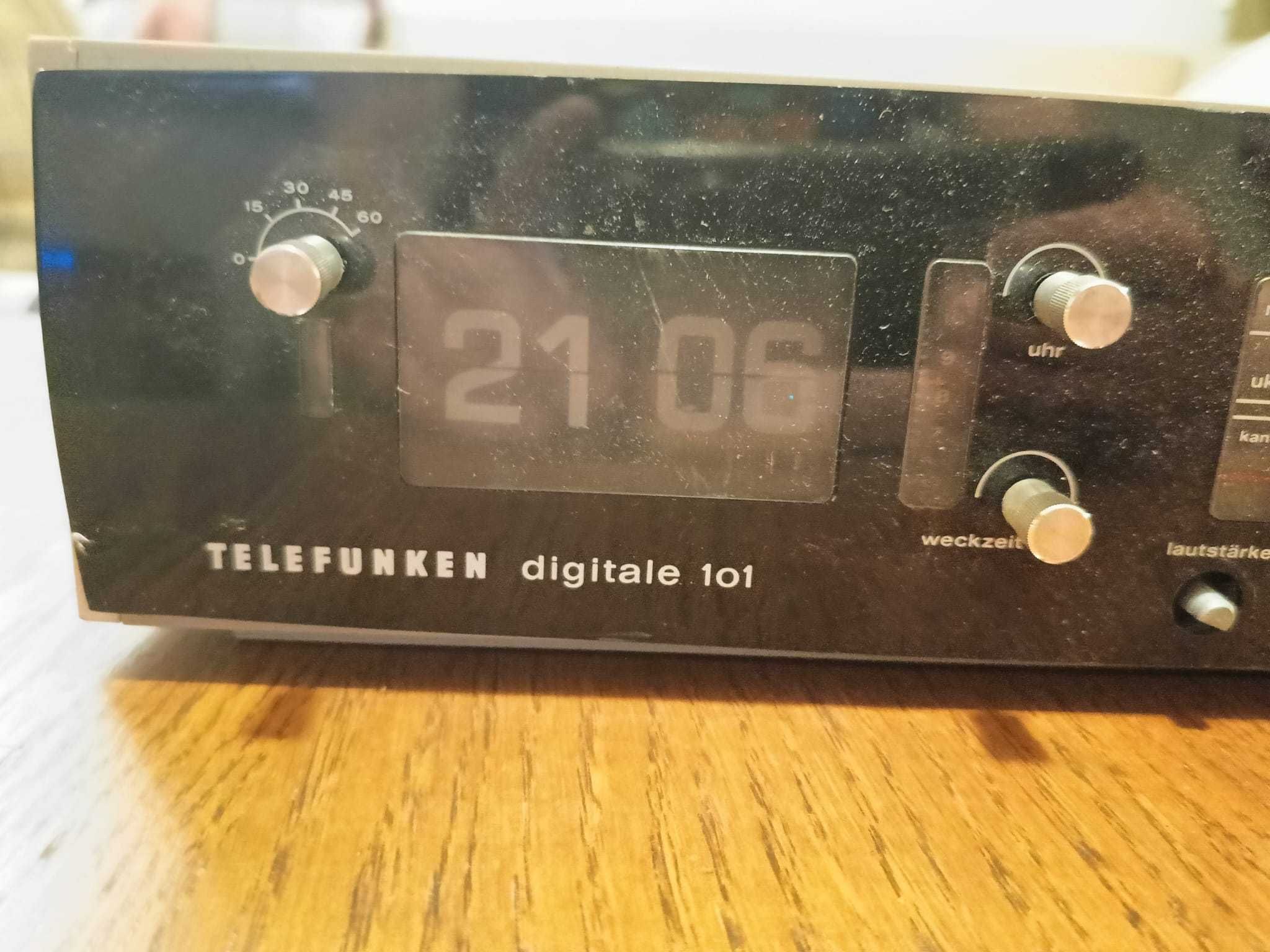 TELEFUNKEN digitale 101 Radio Zegar Klapkowy