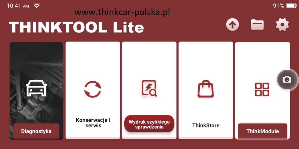 THINKCAR / THINKTOOL LITE 2 lata aktualizacja 15 funkcji POLSKI