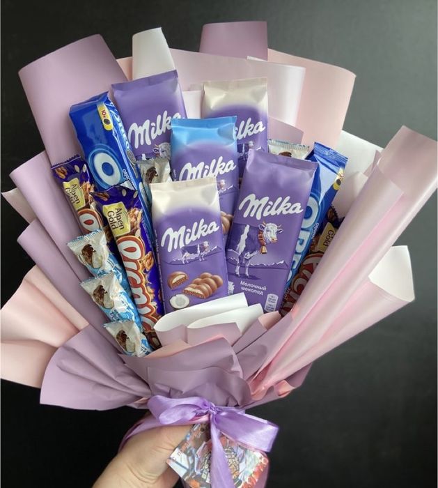 Їстівні букети. З солодощами, сухофруктами, фруктами, м‘ясні і тд