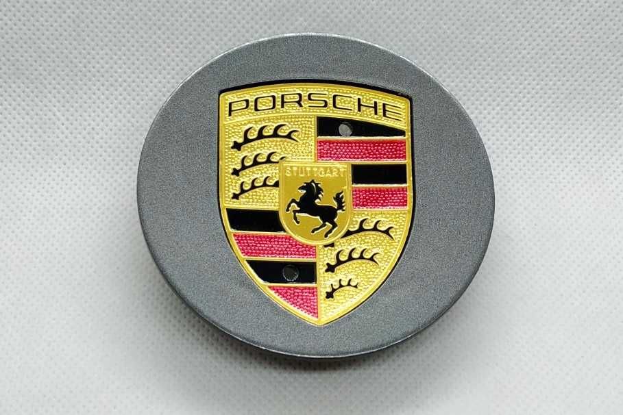 Dekielki do felg PORSCHE 76mm (4szt.) czarne, srebrne, grafitowe