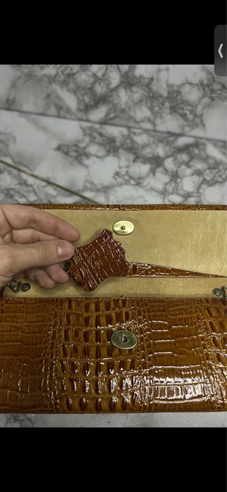 Сумочка клатч из натуральной кожи крокодила Pierre Cardin оригинал