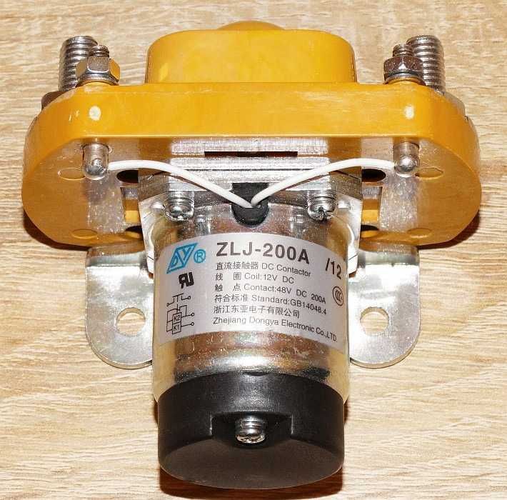 Stycznik jednobiegunowy prądu stałego typu ZLJ-200A/12 200 A / 48 V DC