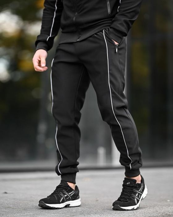 Зимовий спортивний чоловічий комплект костюм AUDSA black