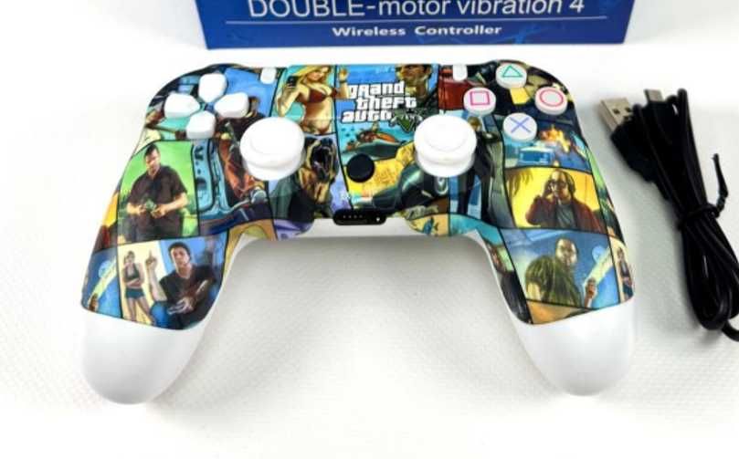 джойстик бездротовий ps4 геймпад пс4 пк ноут дуалшок вібрація gta гейм
