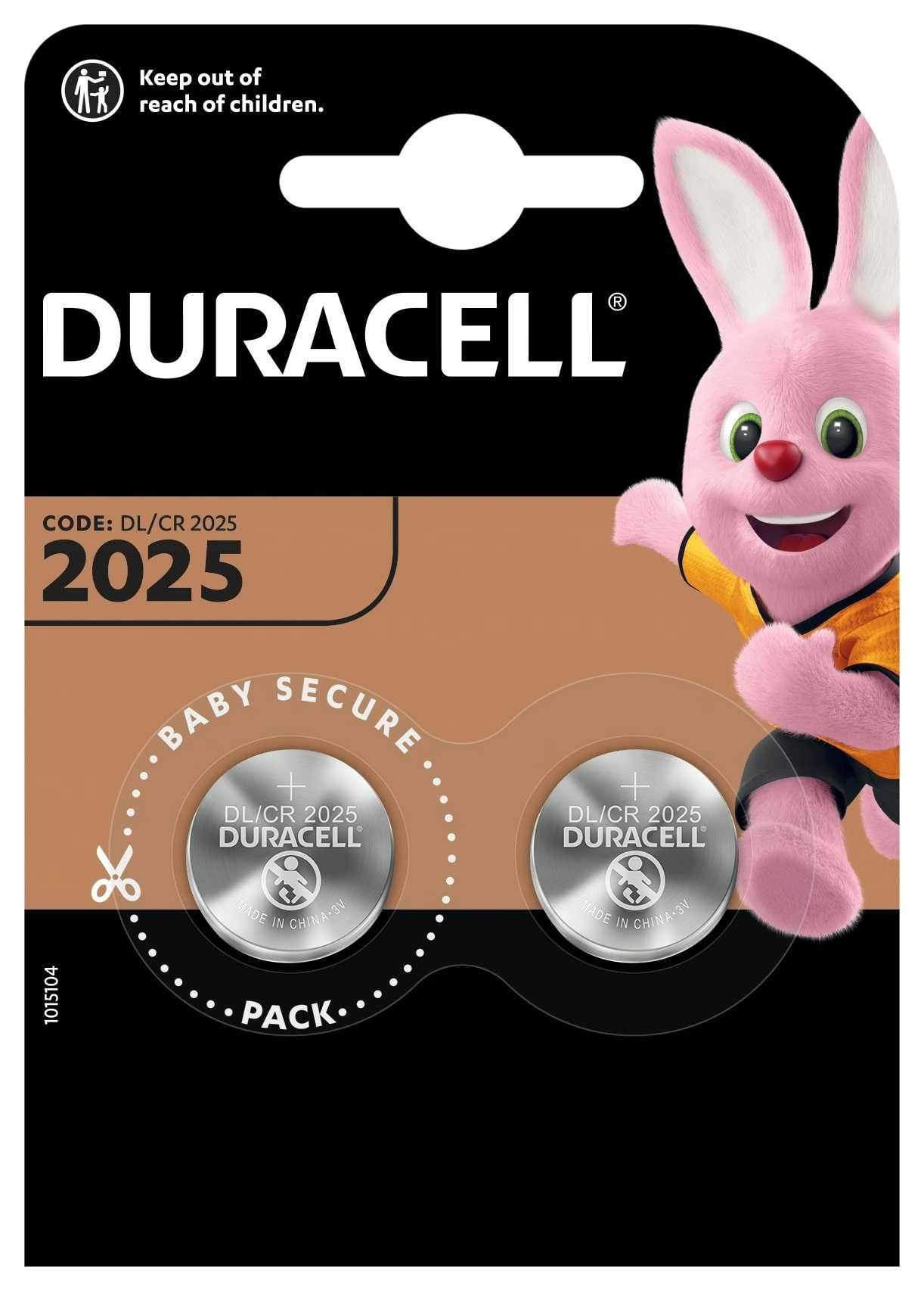 3 x Oryginalna bateria litowa Duracell CR2025 do zegarków 2 sztuki