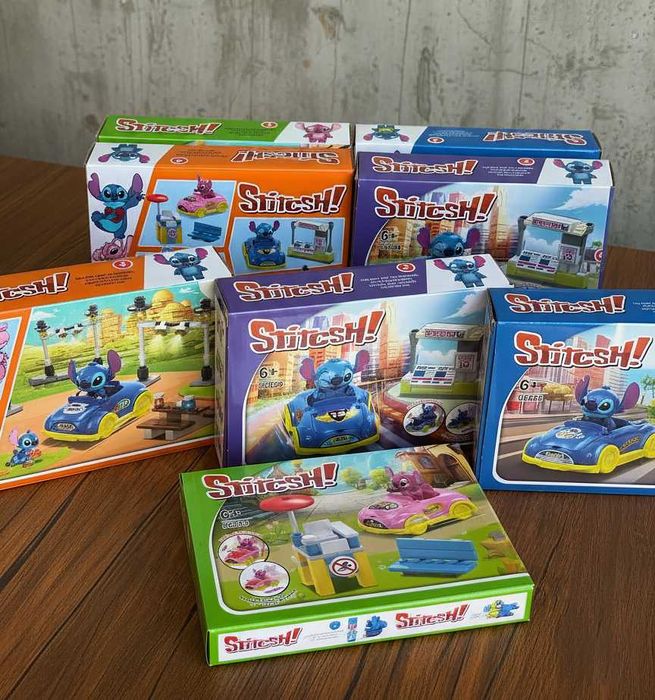 Конструктор Лего Стич с машинками, набор 4в1. Lego Stitch. Ліло і Стіч