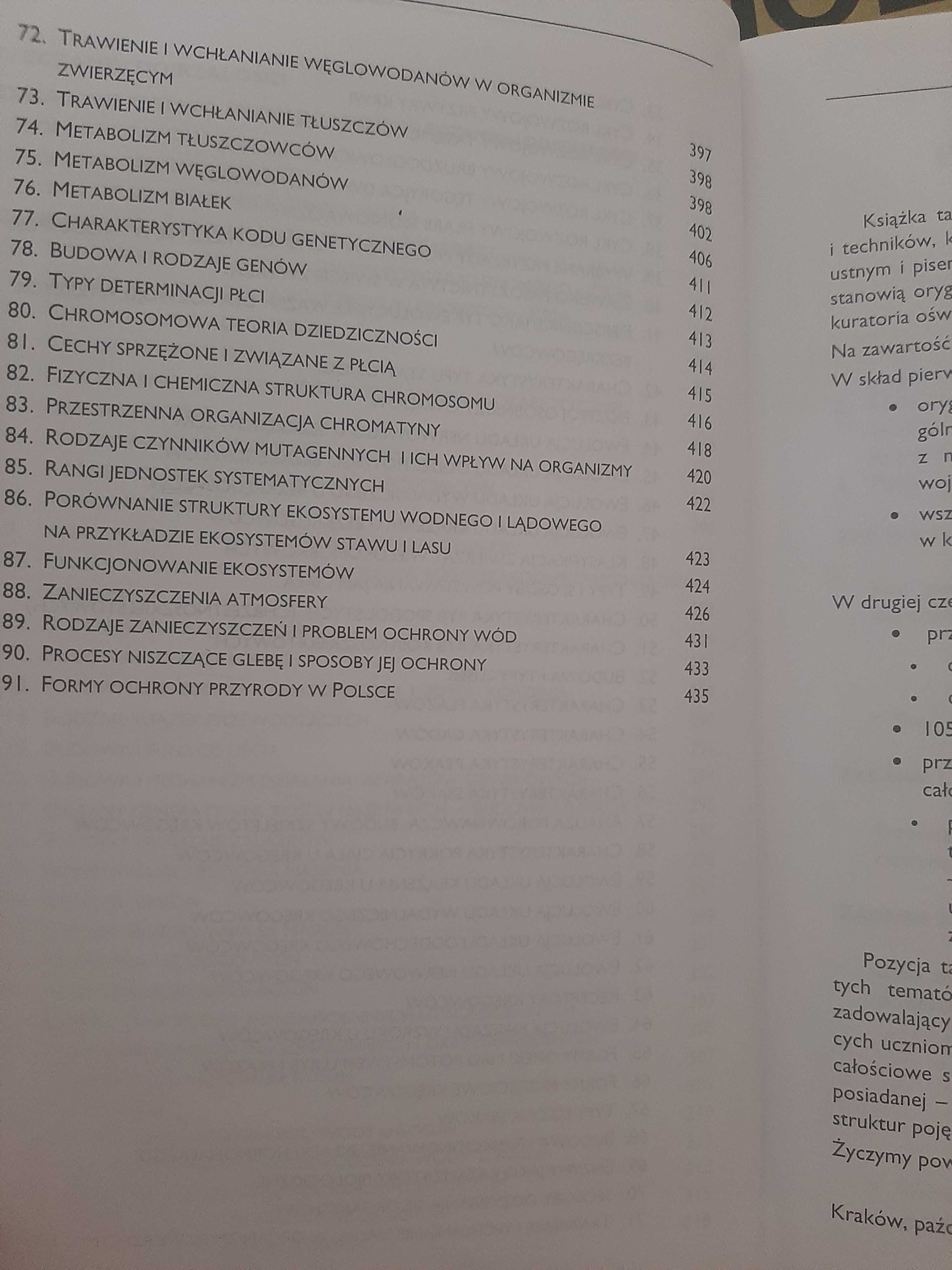 Biologia tematy i zagadnienia maturalne
