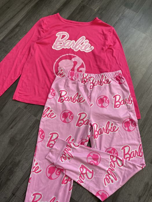 Primark Barbie 8/9 lat 128-134 cm komplet rożowa piżama dziewczęca