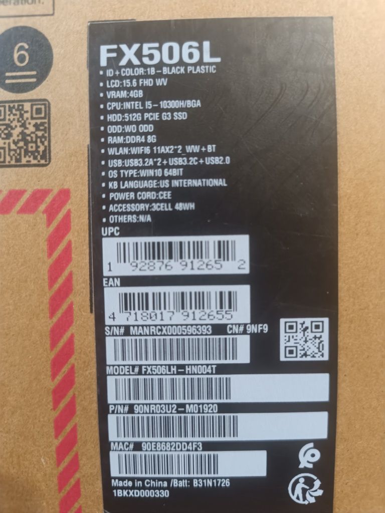 Gaming laptop tuf