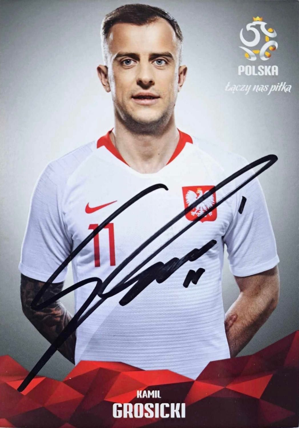 HIT! Koszulka meczowa Grosicki Polska z autografem!
