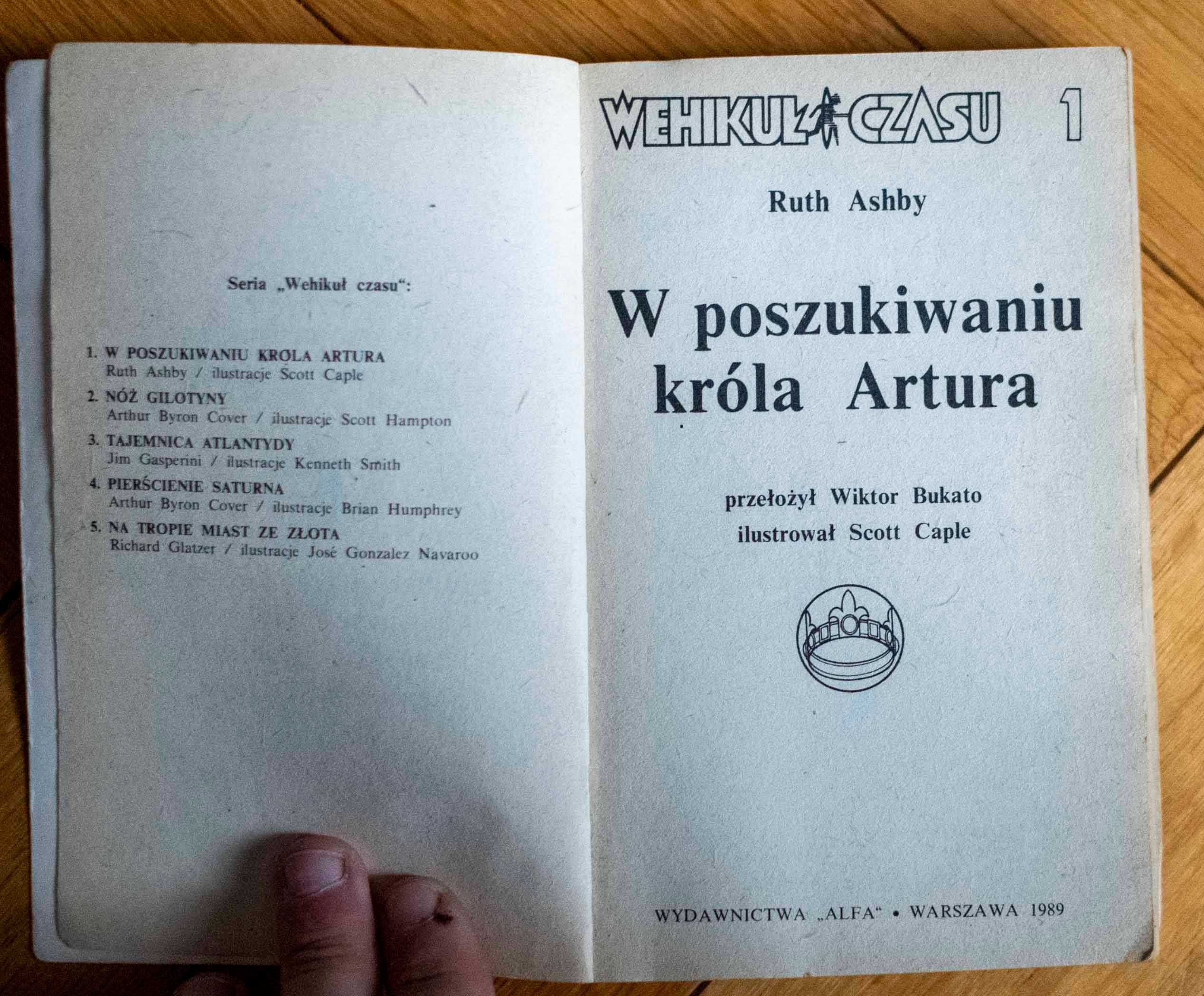 Wehikuł Czasu 1 W poszukiwaniu króla Artura Ruth Ashby ALFA RPG gra