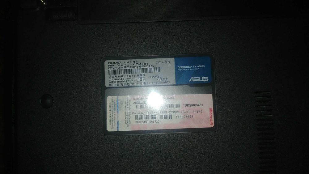Ноутбук ASUS X54H Core-I3  Radeon HD 74