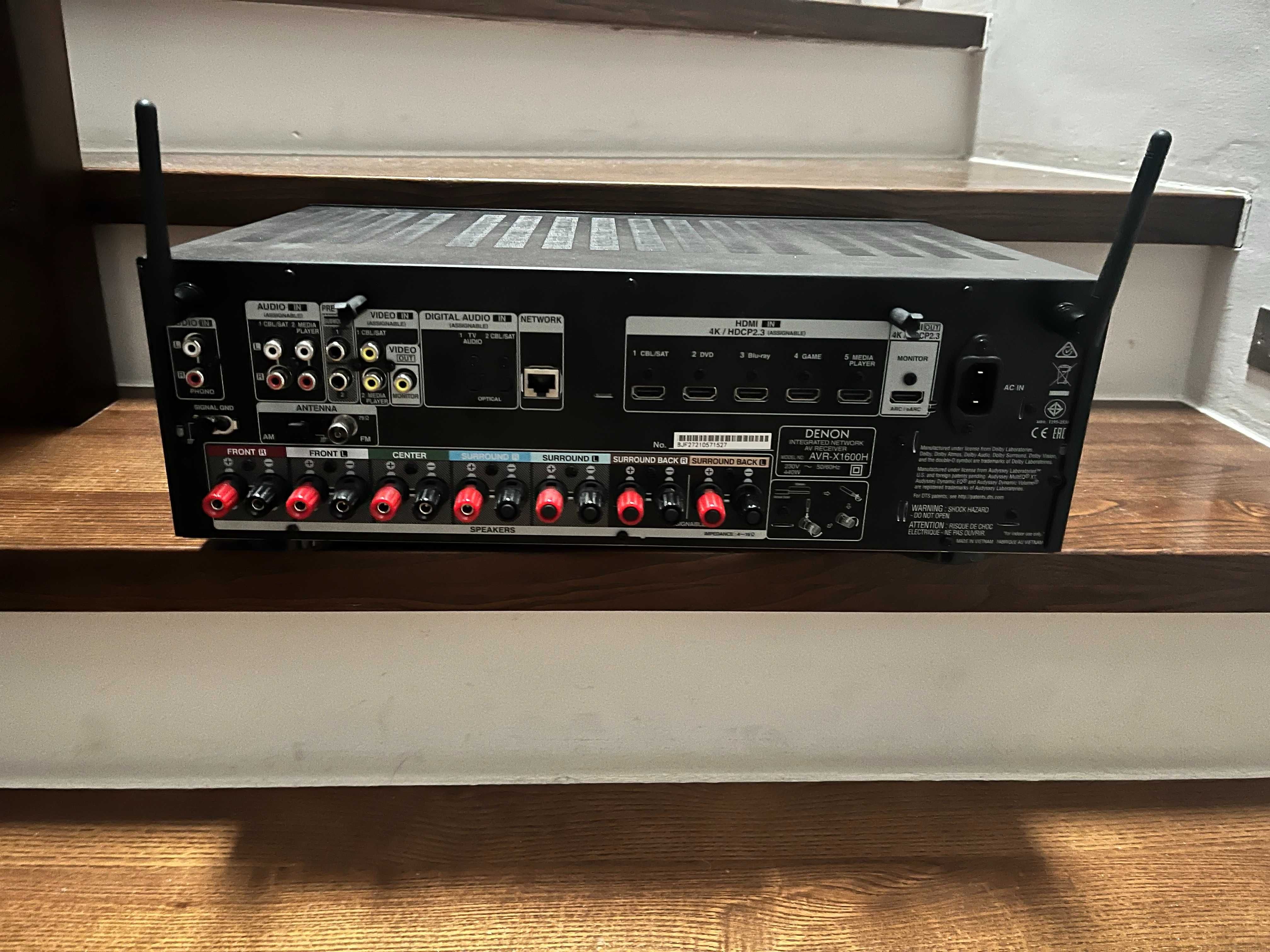 Sprzedam zestaw kina domowego amplituner DENON AVR-X1600H + GŁOŚNIKi