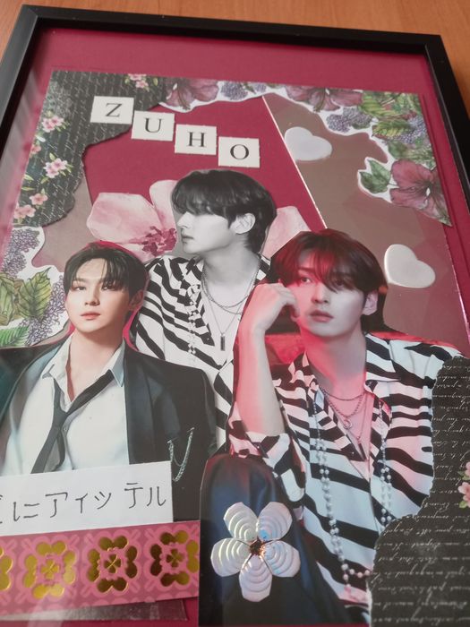 Zestaw prezentowy- kolaż scrapbooking ZUHO'SF9 + książka Susan Lee