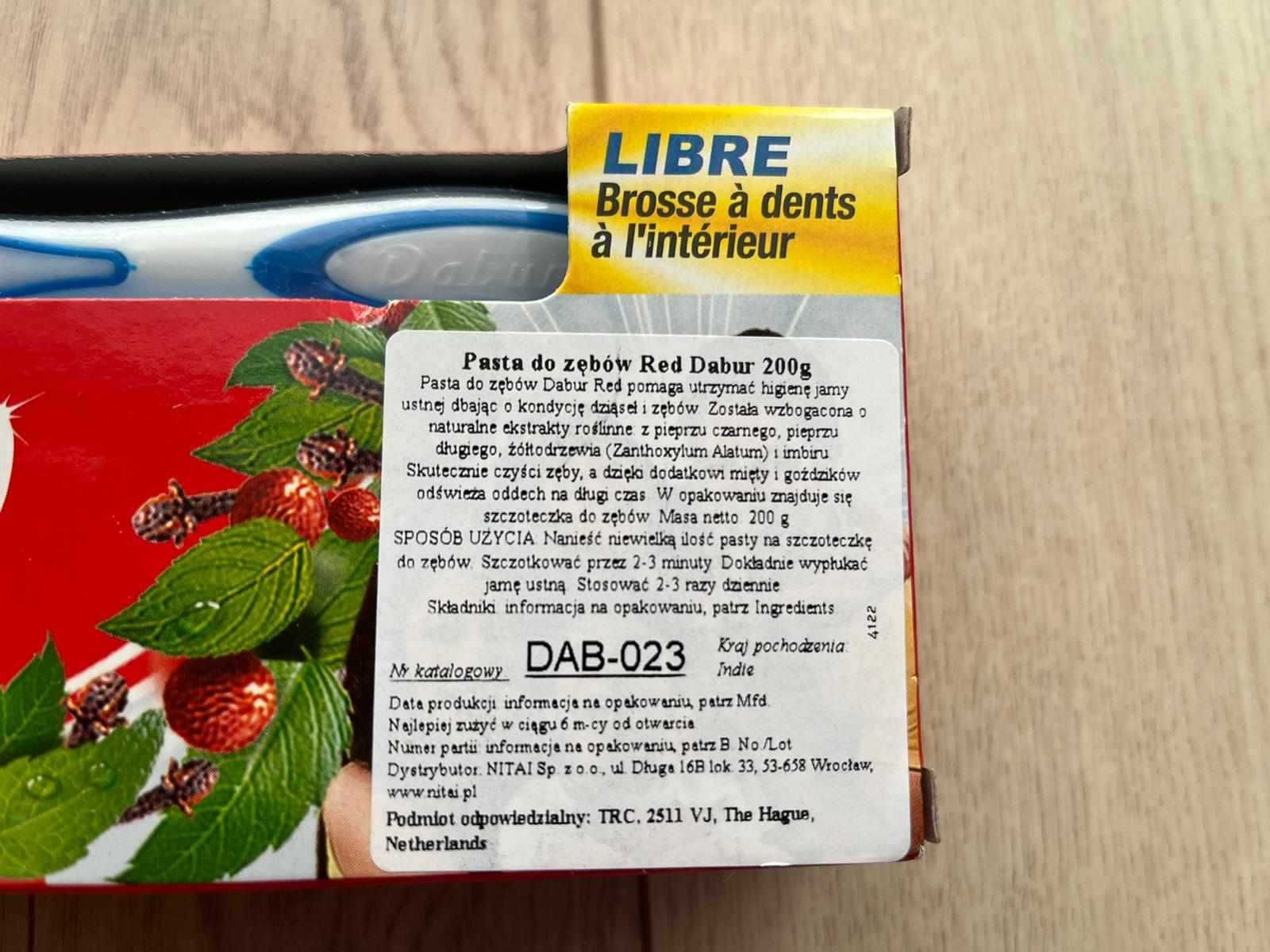 Pasta Dabur Red 200g duża + szczoteczka do zębów