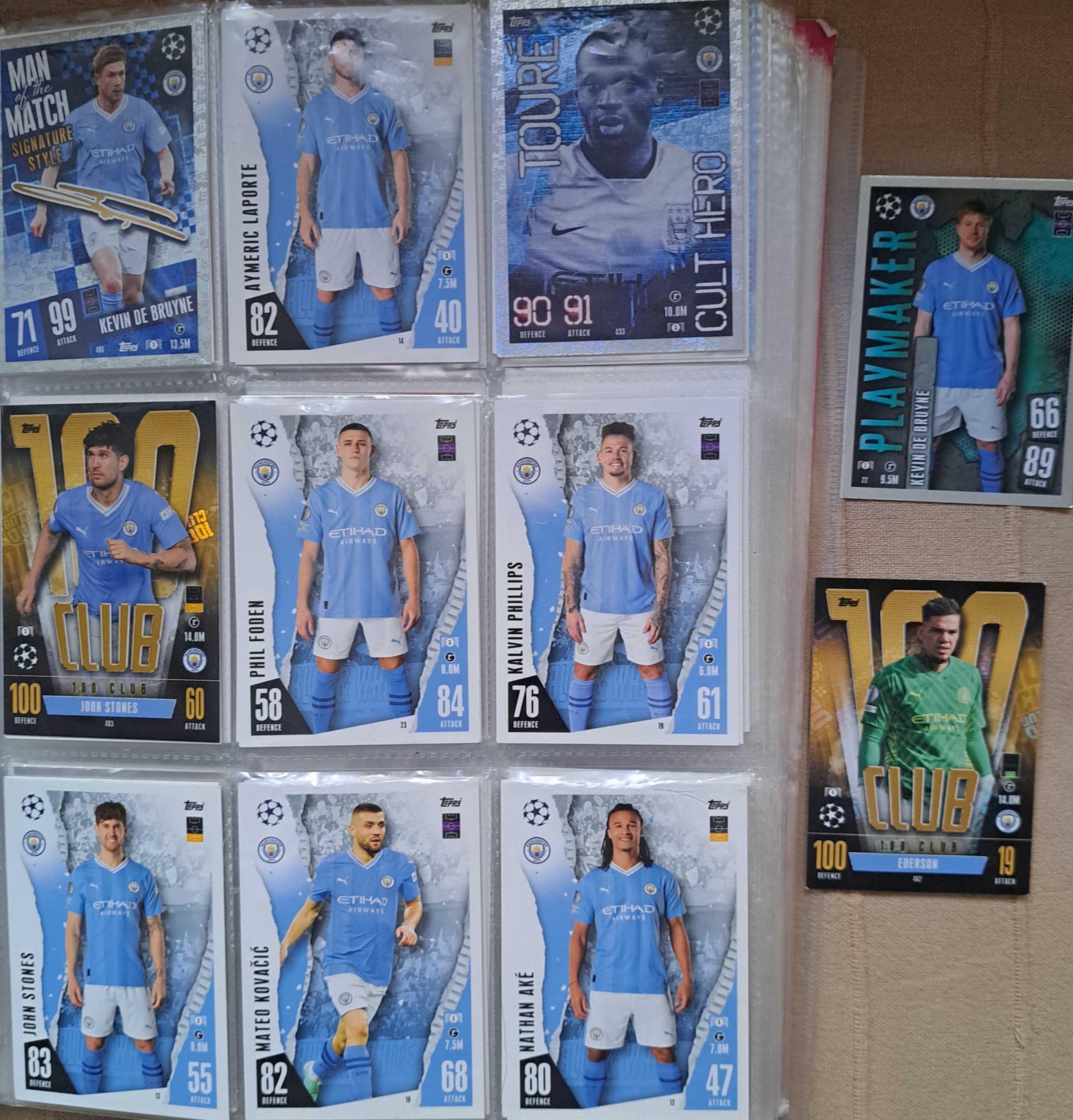 Karty Match Attax - Manchester City 20 sztuk plus gratisy