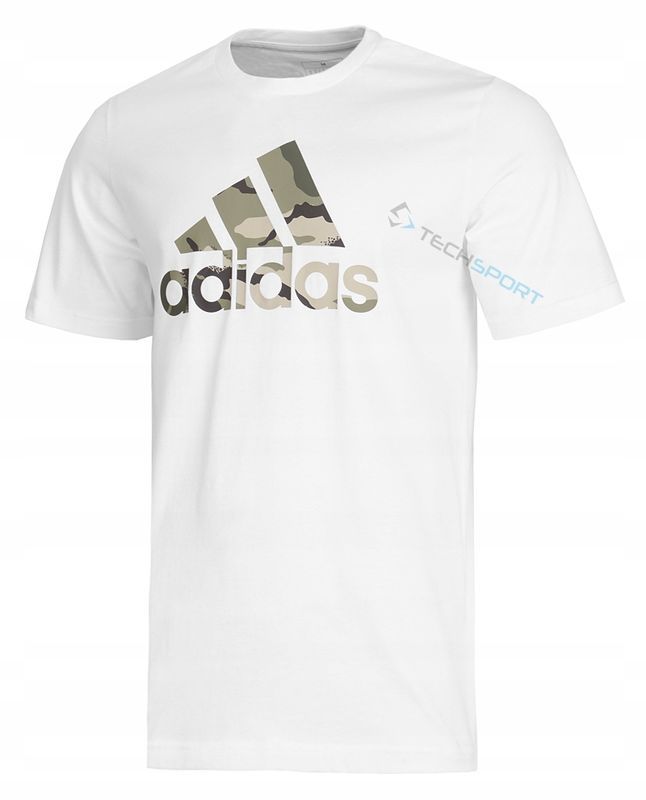 Adidas Wygodna Koszulka T-shirt Bawełniana Camo Badge Of Sport Graphic