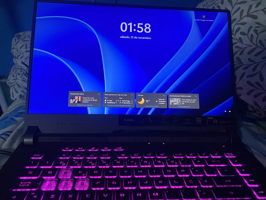 Rog strix g15 144hz+ 3050ti+16gb ram +512gb