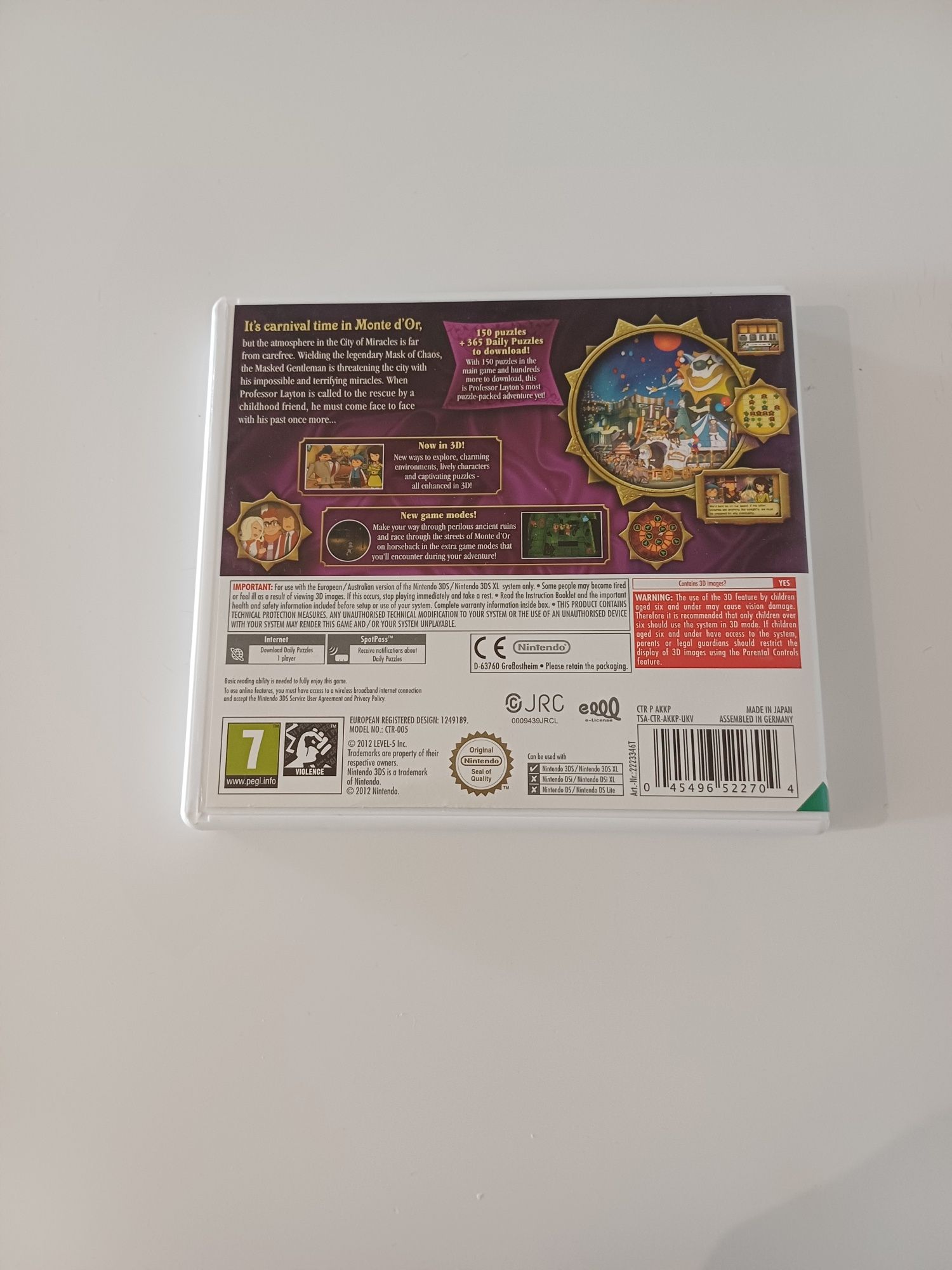 Professor Layton and the Miracle Mask Nintendo 3DS oryginalna