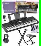 Yamaha e-383 KEYBOARD do nauki + Statyw + Ławka + Słuchawki | ZESTAW